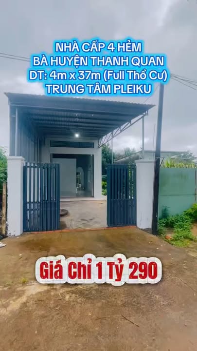 Nhà cấp 4 Bà Huyện Thanh Quan Pleiku 148m² giá chỉ 1.29 tỷ - Gần Bến Xe Đức Long!