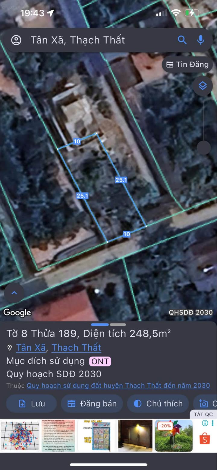 Đất thổ cư 128m² tại Tân Xã, Thạch Thất - Vị trí đắc địa, đầu tư sinh lời!