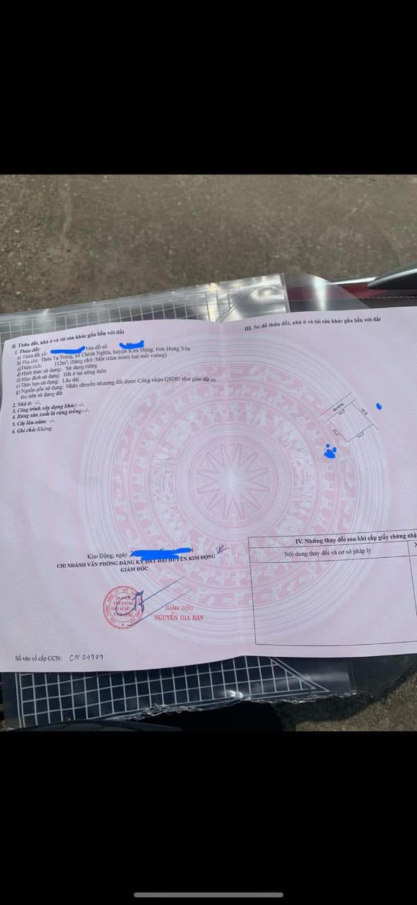 Đất nền thôn Tạ Trung, xã Chính Nghĩa, Kim Động 112m² - Sổ đỏ chính chủ, giá chỉ 1 tỷ!