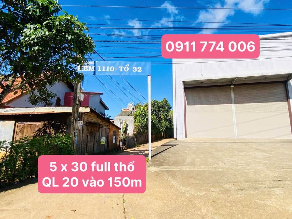 Đất thổ cư 150m² Tổ 32, Quốc lộ 20, giá 1 tỷ - Đầu tư sinh lời ngay!