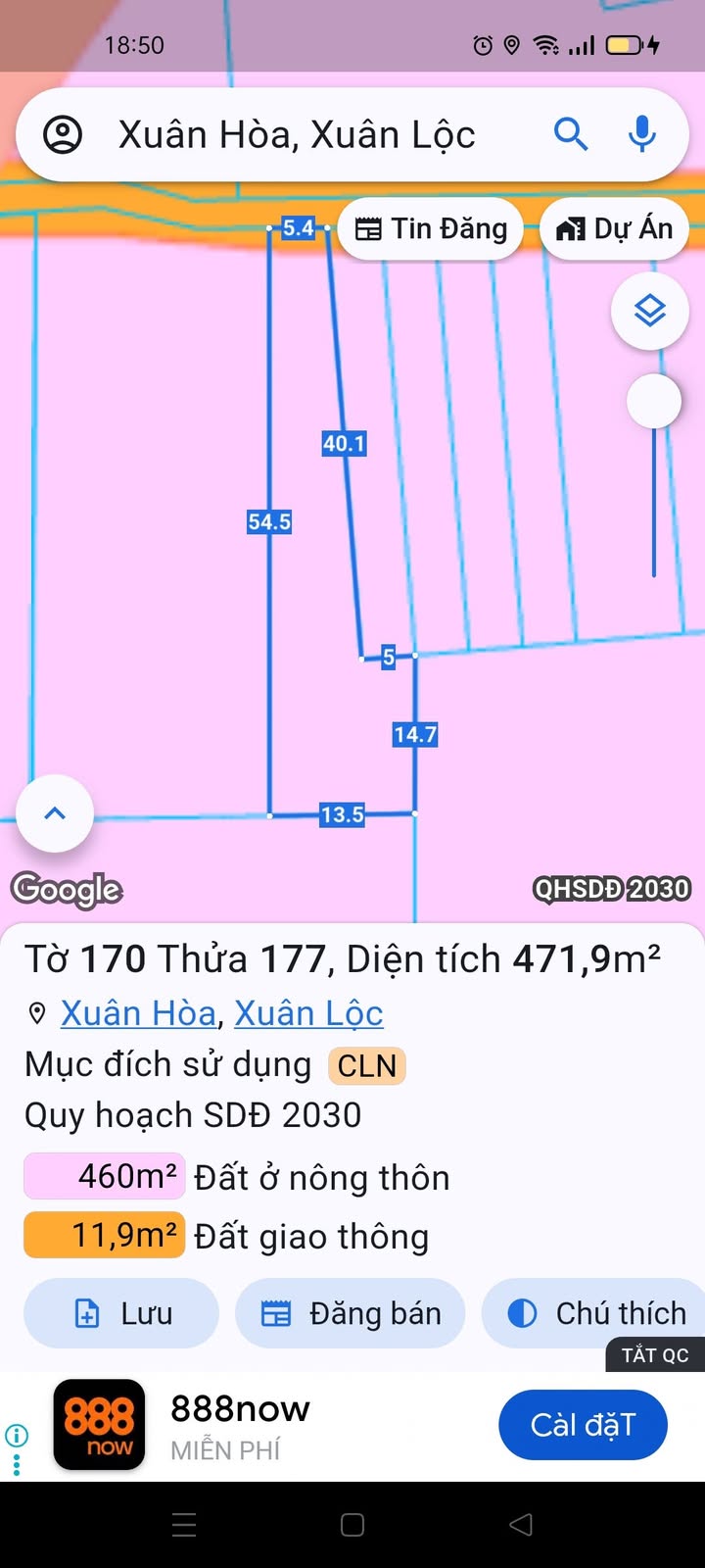Đất nền phường Xuân Hòa 500m² giá 500 triệu - Cơ hội đầu tư hấp dẫn!
