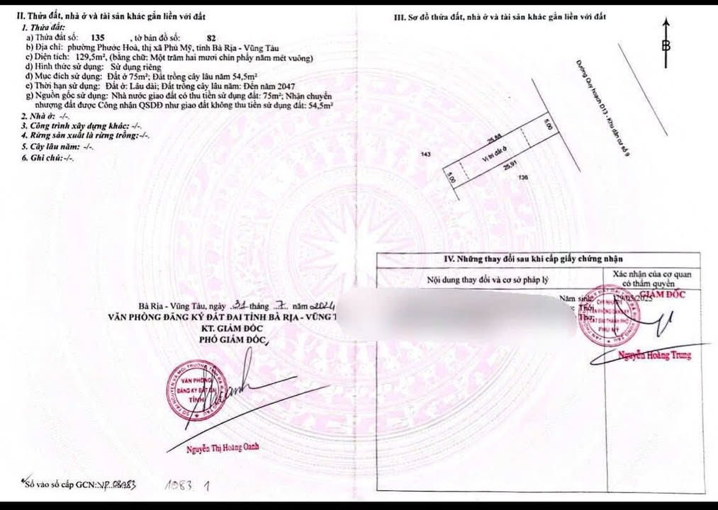 Đất nền Phước Hòa, Phú Mỹ 130m² giá 3,8 tỷ - Chính chủ bán gấp!