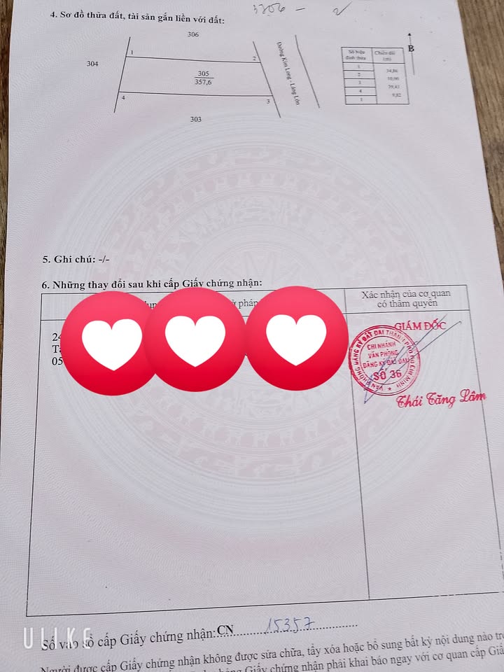 Đất Bàu Chinh Châu Đức 3600m² chỉ 1.3 tỷ - Sổ đỏ chính chủ mới cập nhật!