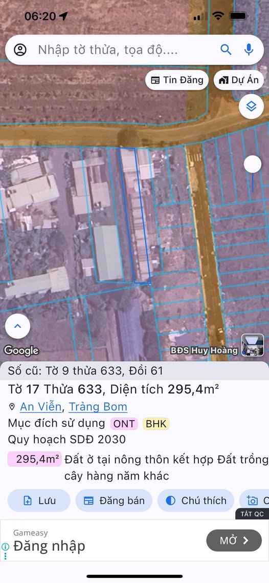 Đất nền An Viễn Trảng Bom 300m² giá 2 tỷ - Đầu tư sinh lời ngay!