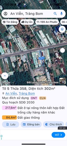 Đất thổ cư Tam Phước Biên Hòa 318m² giá 4.5 tỷ - Địa điểm kinh doanh lý tưởng!