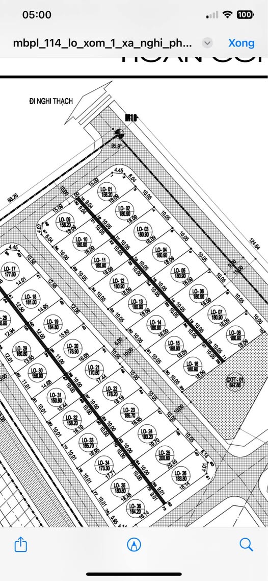 Đất nền Nghi Phong, Vinh 181m² - Đầu tư tiềm năng tăng giá!