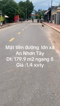 Đất mặt tiền An Nhơn Tây 179m² giá 1.4 tỷ - Tiềm năng kinh doanh lớn!