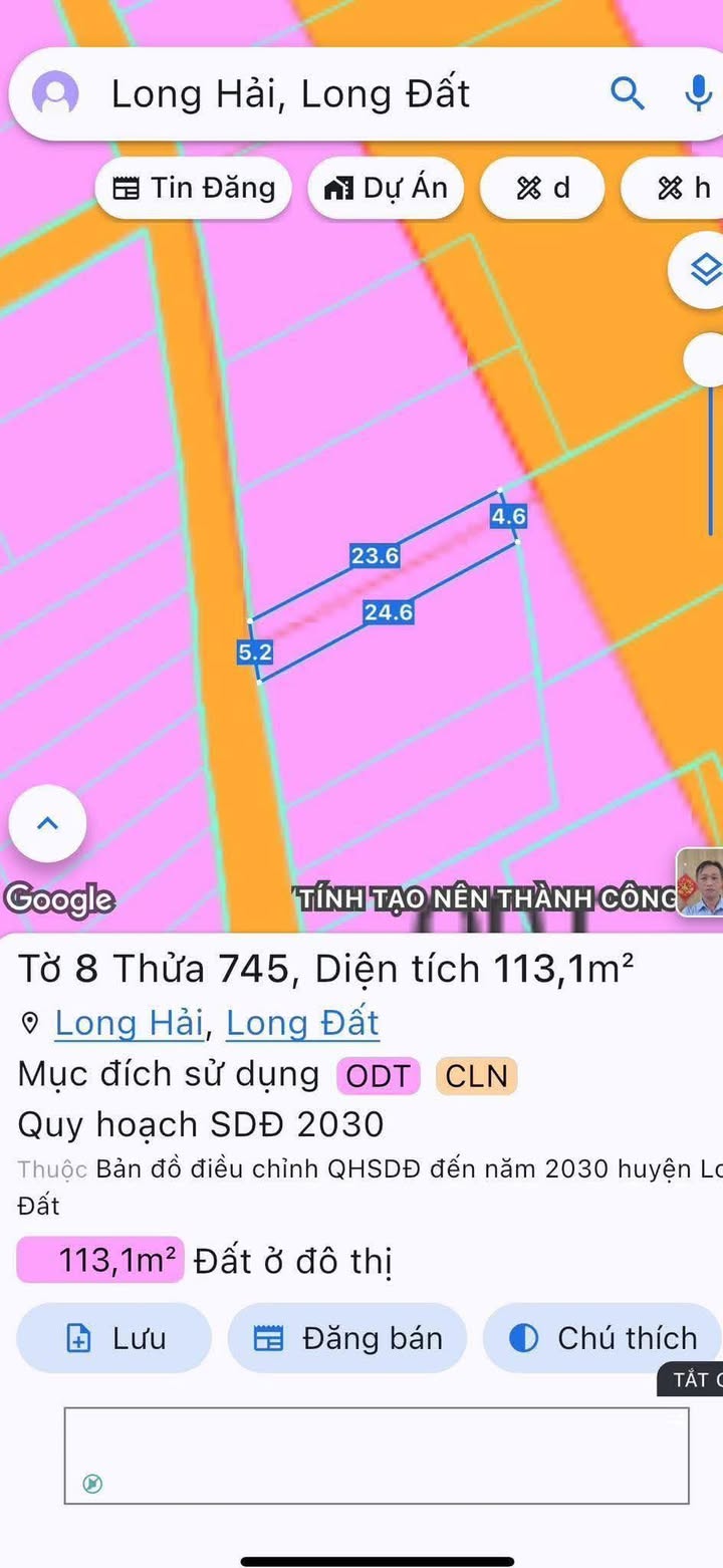Đất thổ cư 110m² tại xã Long Hải, Bà Rịa - Vũng Tàu chỉ 1.75 tỷ - Cơ hội đầu tư tuyệt vời!
