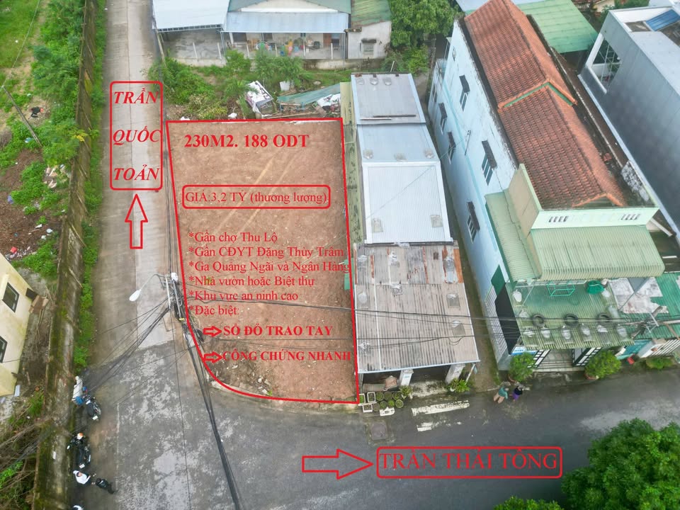 Đất mặt tiền Trần Thái Tông, phường Nghĩa Lộ 230m² giá 3.2 tỷ - Tiềm năng đầu tư lớn!