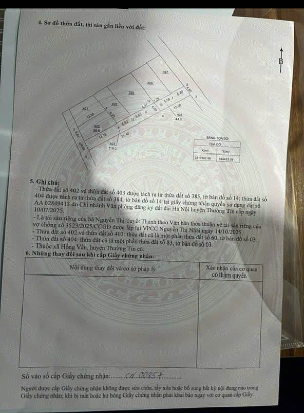 Lô đất Hồng Vân Thường Tín 80m² giá chỉ 4x triệu/m² - Đầu tư sinh lời ngay!