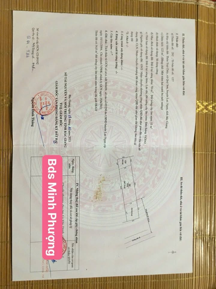 Đất nền Trại Cháy, Phượng Sơn, Bắc Ninh 123m² giá 1.3 tỷ - Sổ hồng chính chủ!