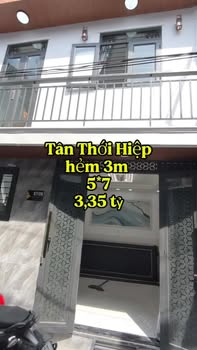 Nhà riêng Tân Thới Hiệp 35m² giá 3.35 tỷ - Sổ hồng chính chủ, thương lượng!
