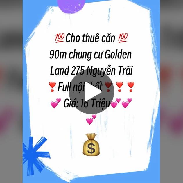 Căn hộ Golden Land 275 Nguyễn Trãi 90m² giá 16 triệu - Full nội thất, sẵn sàng vào ở!