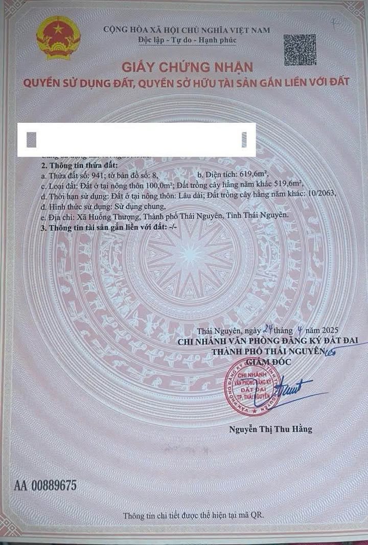 Bán lô đất phường Ninh Sơn, TP Thái Nguyên 620m² - Mặt tiền rộng rãi, tiềm năng tăng giá cao!