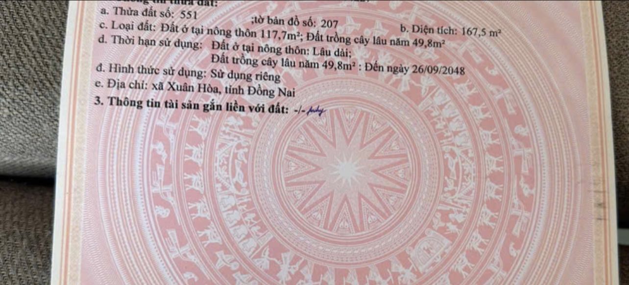 Đất nền ấp 5, xã Xuân Tâm, huyện Xuân Lộc, 168m² giá chỉ 400 triệu - Sổ hồng riêng chính chủ!