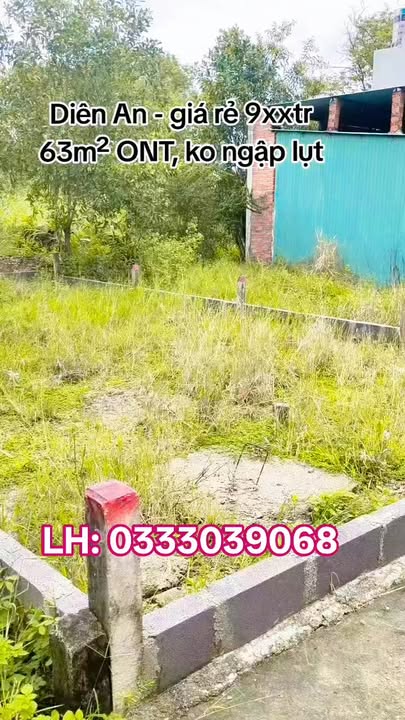 Đất nền Diên An 63m² giá 900 triệu - Đầu tư an toàn không ngập lụt!