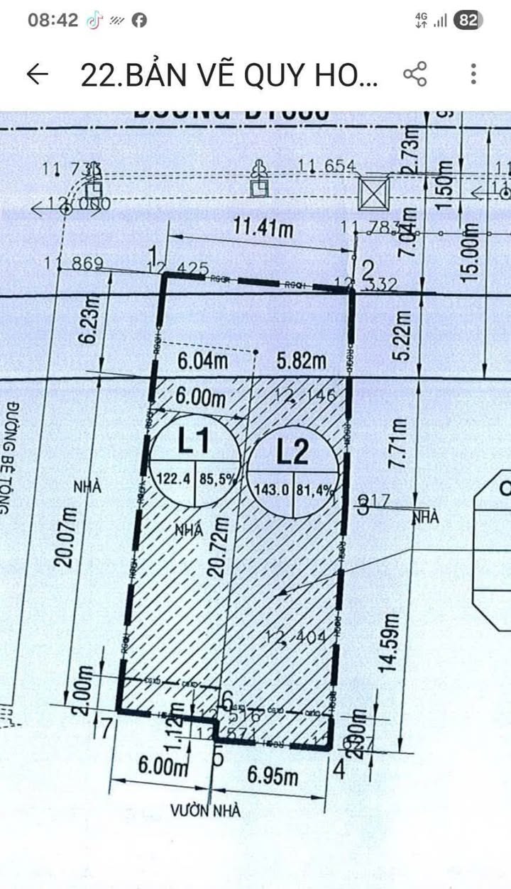 Đất nền Nhơn Khánh An Nhơn 122,4m² giá 1 tỷ - Mặt tiền đẹp, gần ủy ban!