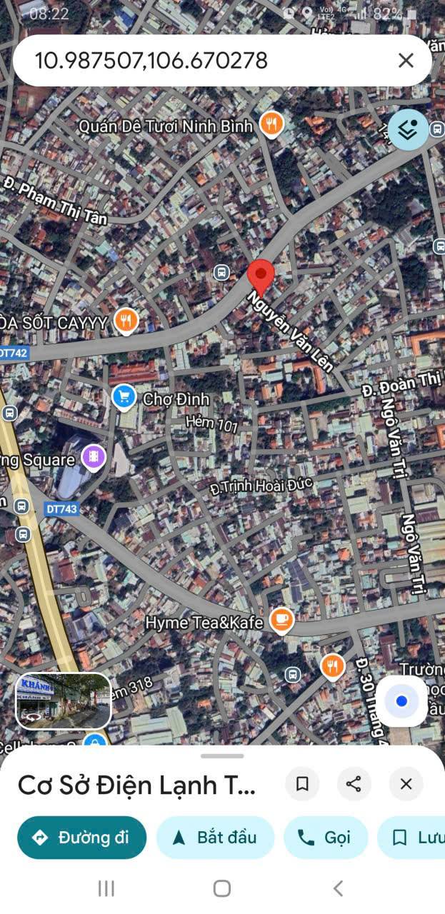 Đất mặt tiền Nguyễn Văn Lên, Phú Lợi 94m² giá 5 tỷ - Đầu tư sinh lời ngay!