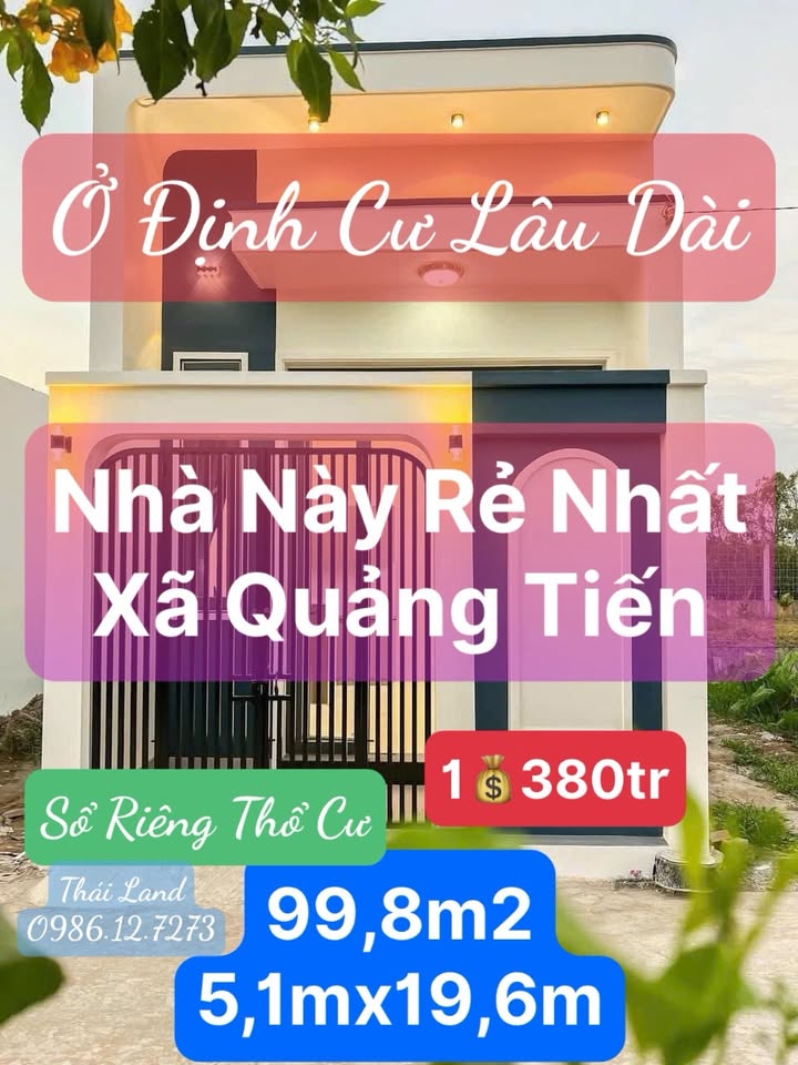 Nhà mới xã Quảng Tiến, Trảng Bom 99.8m² chỉ 1.38 tỷ - Hạ giá sâu, cơ hội tốt!