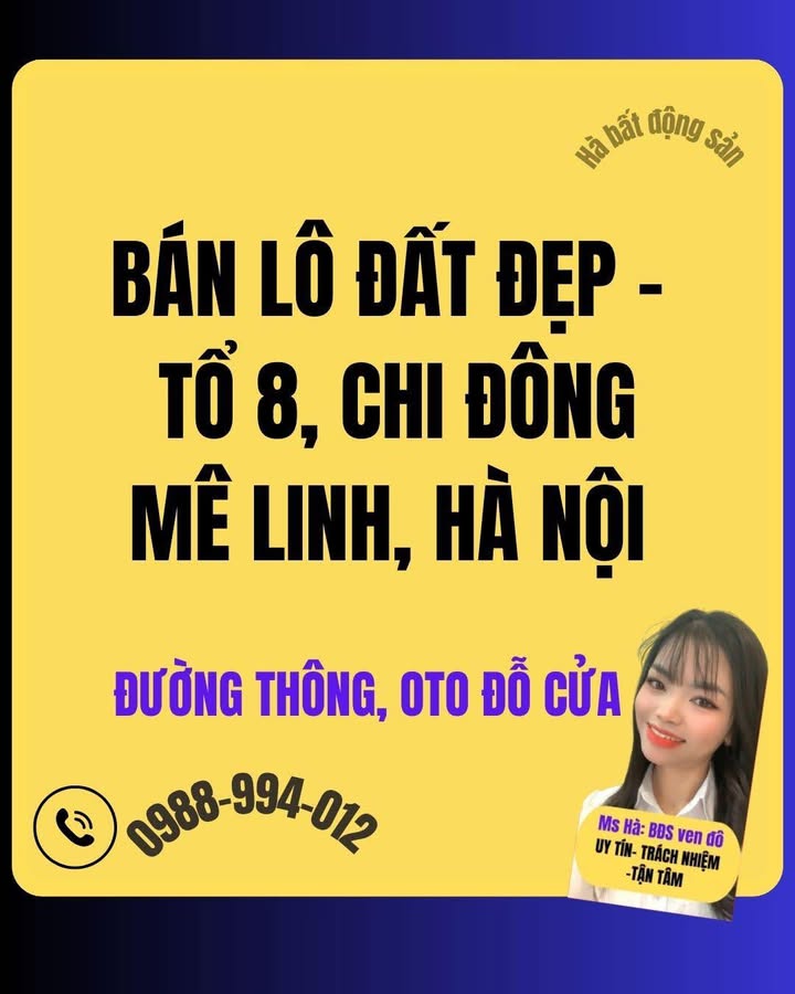 Đất nền tại Chi Đông, Mê Linh 52m² - Đường ô tô tránh, kinh doanh sầm uất!