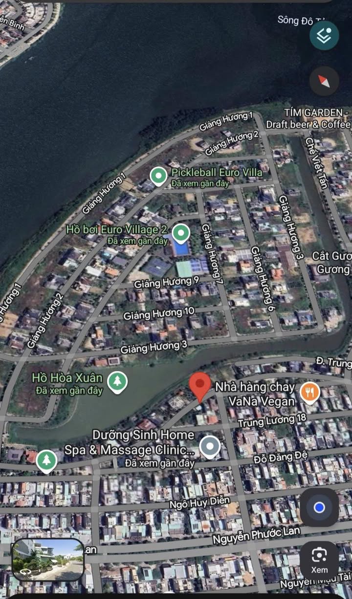 Đất biệt thự Euro Village 2 Đà Nẵng 475m² giá 35 tỷ - View kênh thoáng mát!