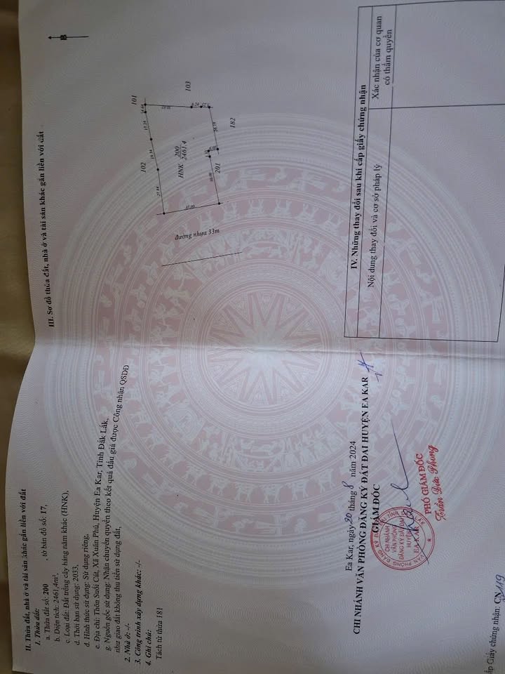 Đất thổ cư 2580m² tại Xuân Phú, Ea Kar - Giá chỉ 60.696 tỷ - Cơ hội đầu tư tuyệt vời!