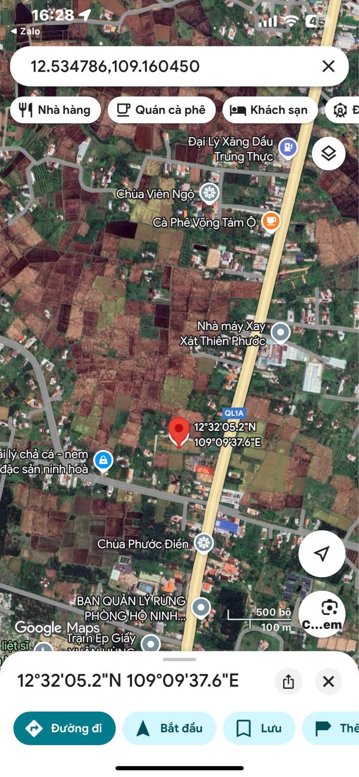 Đất thổ cư Ninh Hòa Khánh Hòa 500m² giá 2 tỷ - Đầu tư sinh lời nhanh chóng!