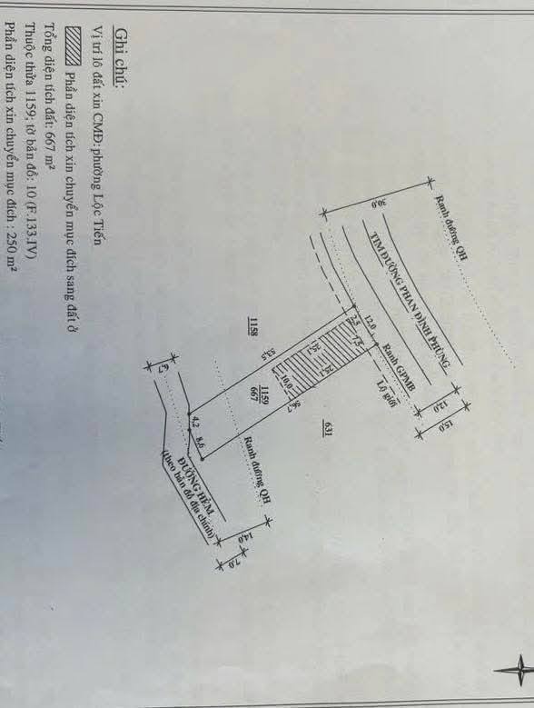 Bán gấp FrontHouse mặt tiền Phan Đình Phùng, Bảo Lộc 667m² - Giá chỉ 6.5 tỷ thương lượng!