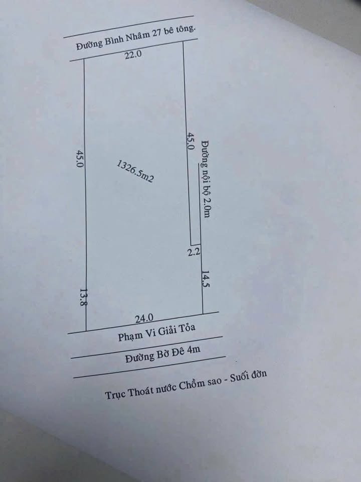 Đất nền đường Bình Nhâm 27, Thuận An 1326m² giá 23.868 tỷ - Đầu tư sinh lời ngay!