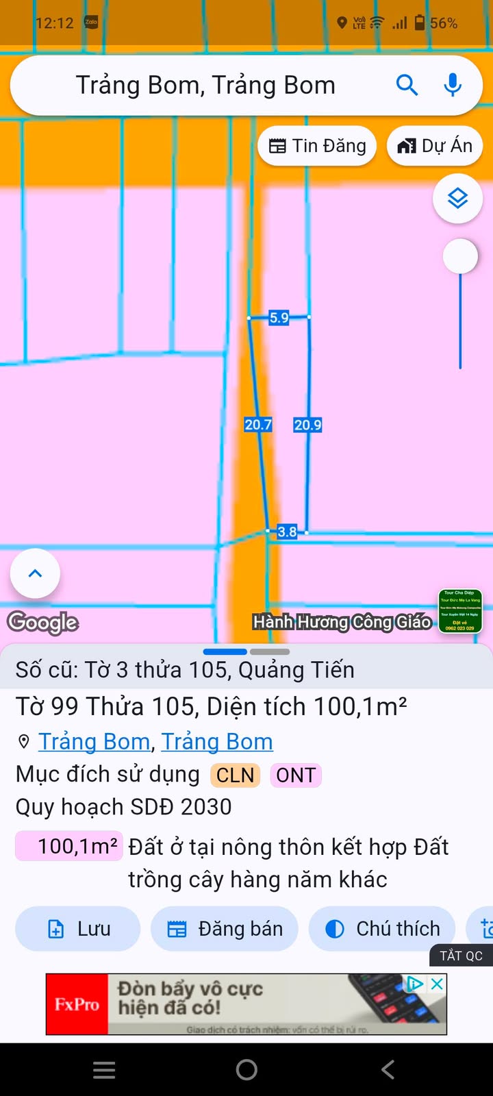 Đất nền Trảng Bom 1050m² giá thỏa thuận - Đầu tư sinh lời ngay!