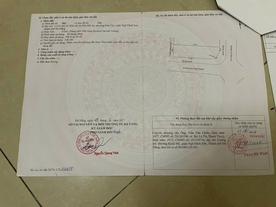 Đất nền góc KĐT Phú Mỹ An Đà Nẵng 133m² giá 7.15 tỷ - Cơ hội đầu tư vàng!