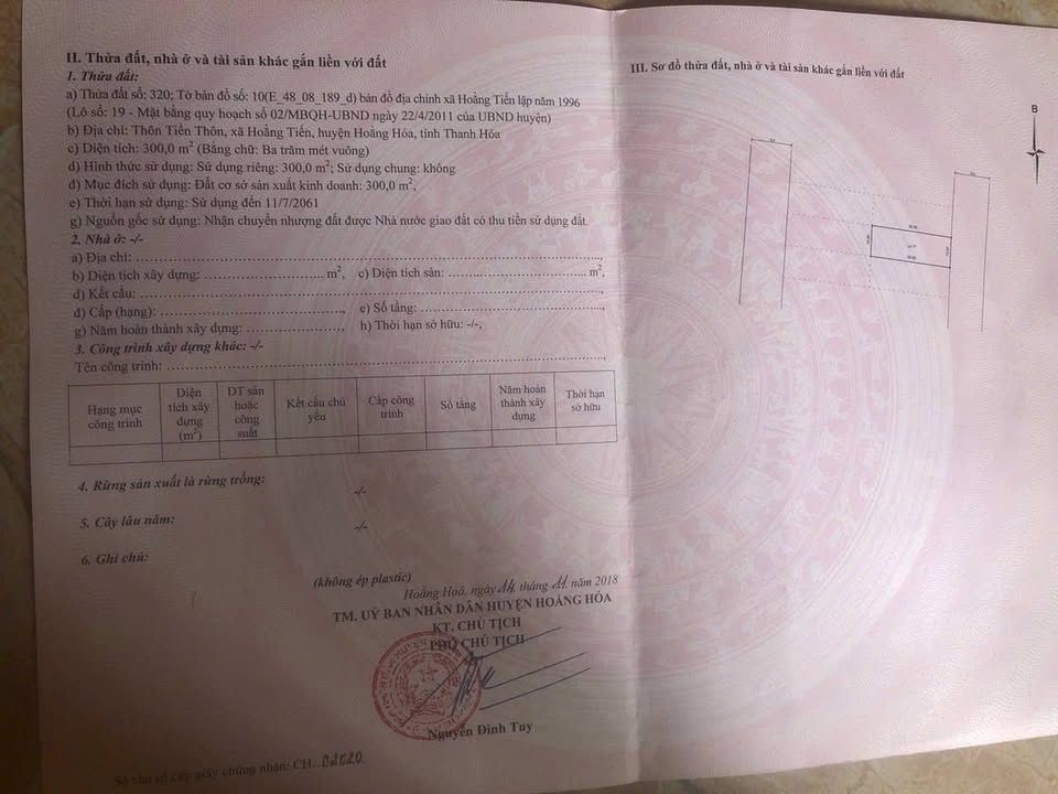 Đất nền Hoằng Tiến 300m² giá thương lượng - Đầu tư kinh doanh lý tưởng!