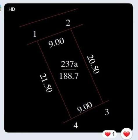 Đất thổ cư Sóc Sơn 188,7m² giá 4,9 tỷ - Mặt tiền 9m, đường ô tô tránh nhau!