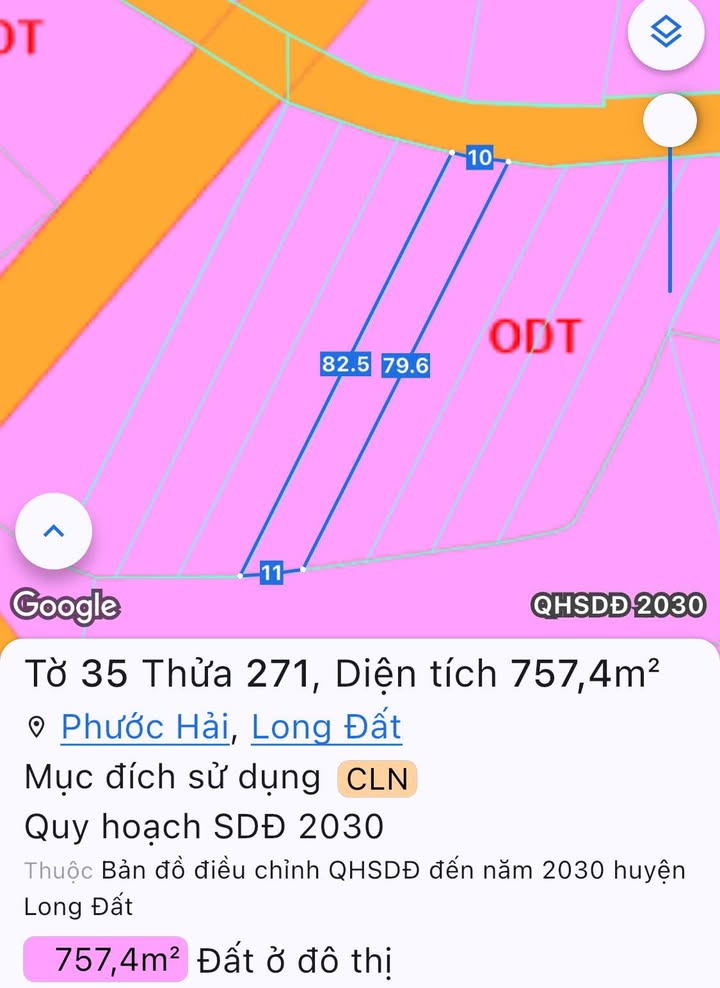 Đất làm nhà vườn Phước Hải 757m² giá chỉ 2.85 tỷ - Cơ hội đầu tư tuyệt vời!