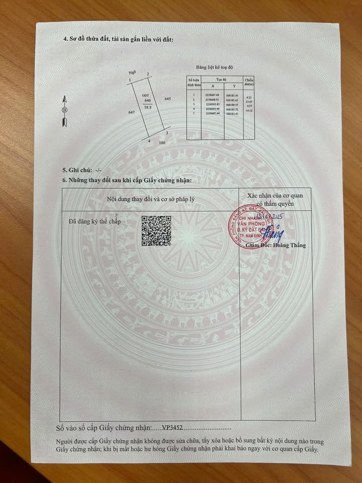 Lô đất đẹp tại Mỹ Xá, Nam Định diện tích 59m² giá 1.68 tỷ - Ô tô đậu cửa