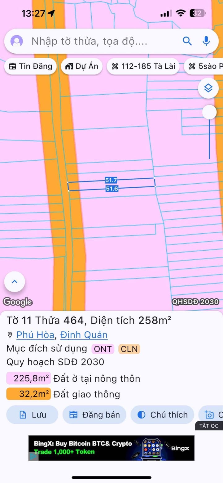Đất nền Phú Hoà, Định Quán 255m² giá 700 triệu - Vị trí đẹp, sổ hồng chính chủ!