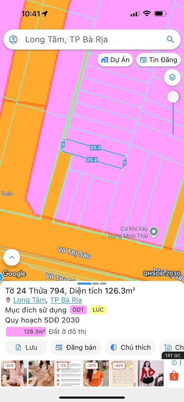 Đất nền Phường Long Tâm 126m² giá chỉ 2 tỷ - Đầu tư sinh lời ngay!