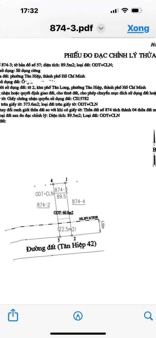Đất nền Tân Hiệp 89m² giá 1.5 tỷ - Cơ hội đầu tư hấp dẫn!