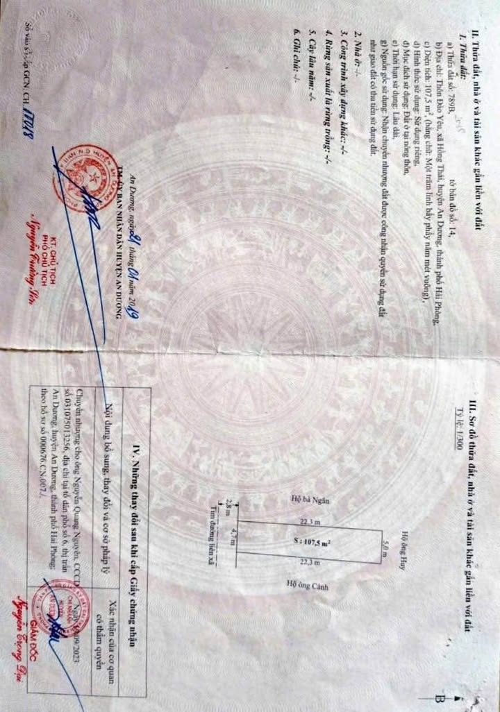 Đất nền Hồng Thái, An Dương 107m² giá 3.68 tỷ - Đầu tư sinh lời ngay!