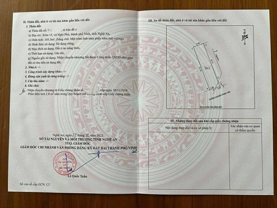 Đất kinh doanh mặt tiền Hoàng Phan Thái, Nghi Phú 105m² giá 7.7 tỷ - Cơ hội đầu tư tuyệt vời!