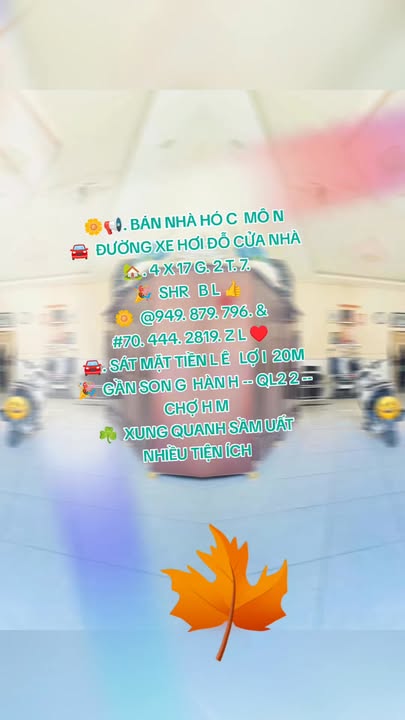 Nhà riêng Hóc Môn 68m² giá 2.7 tỷ - Sổ hồng chính chủ, mặt tiền đường Lê Lợi!