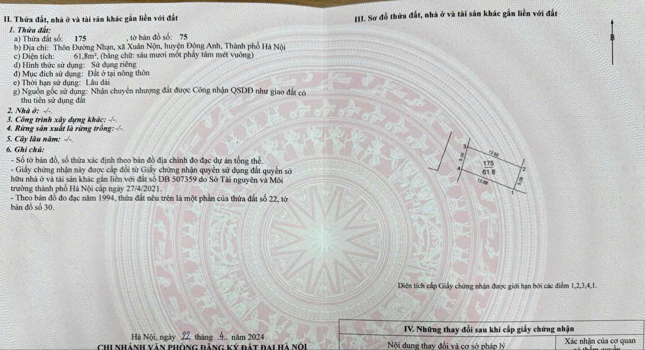 Đất nền lô góc Đường Nhạn, Đông Anh, 61.8m² - Tiềm năng phát triển cao!