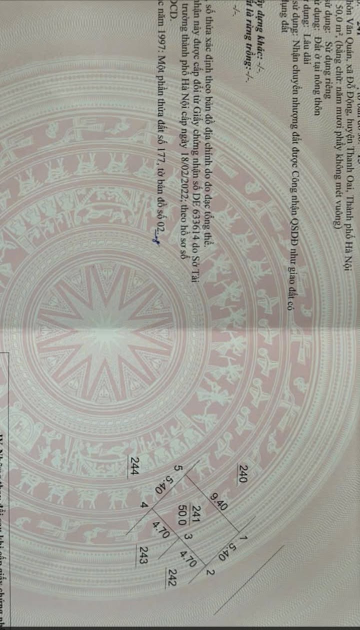 Đất nền Đỗ Động Thanh Oai 50m² - Cơ hội đầu tư hấp dẫn gần Vin