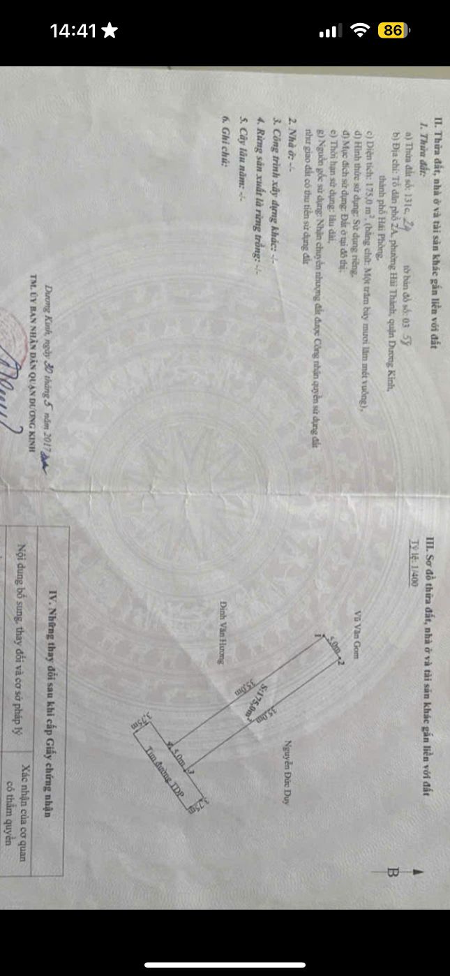 Đất nền Hải Thành 2 Dương Kinh 175m² giá chỉ 2.8 tỷ - Đầu tư sinh lời ngay!