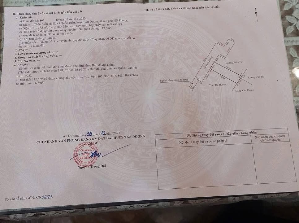 Đất Kiều Hạ, An Dương 60m² giá 600 triệu - Lô đất vuông vắn, tiện ích đầy đủ!