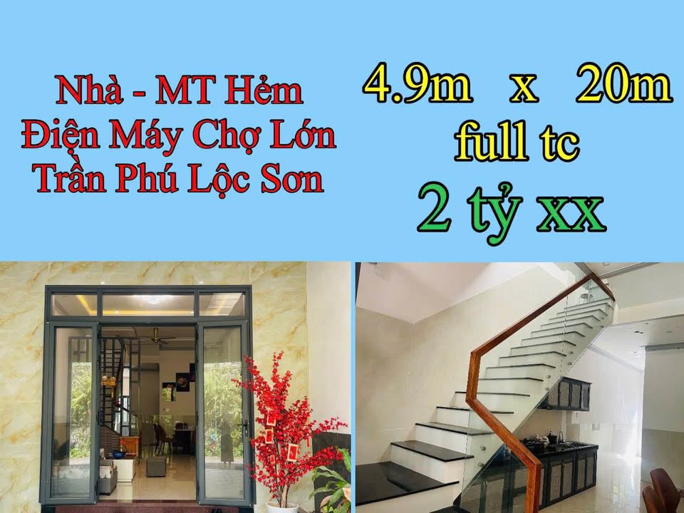 Nhà 2 tầng hẻm Điện Máy Chợ Lớn Lộc Sơn 98m² giá 2 tỷ - Sân đậu ô tô rộng rãi!