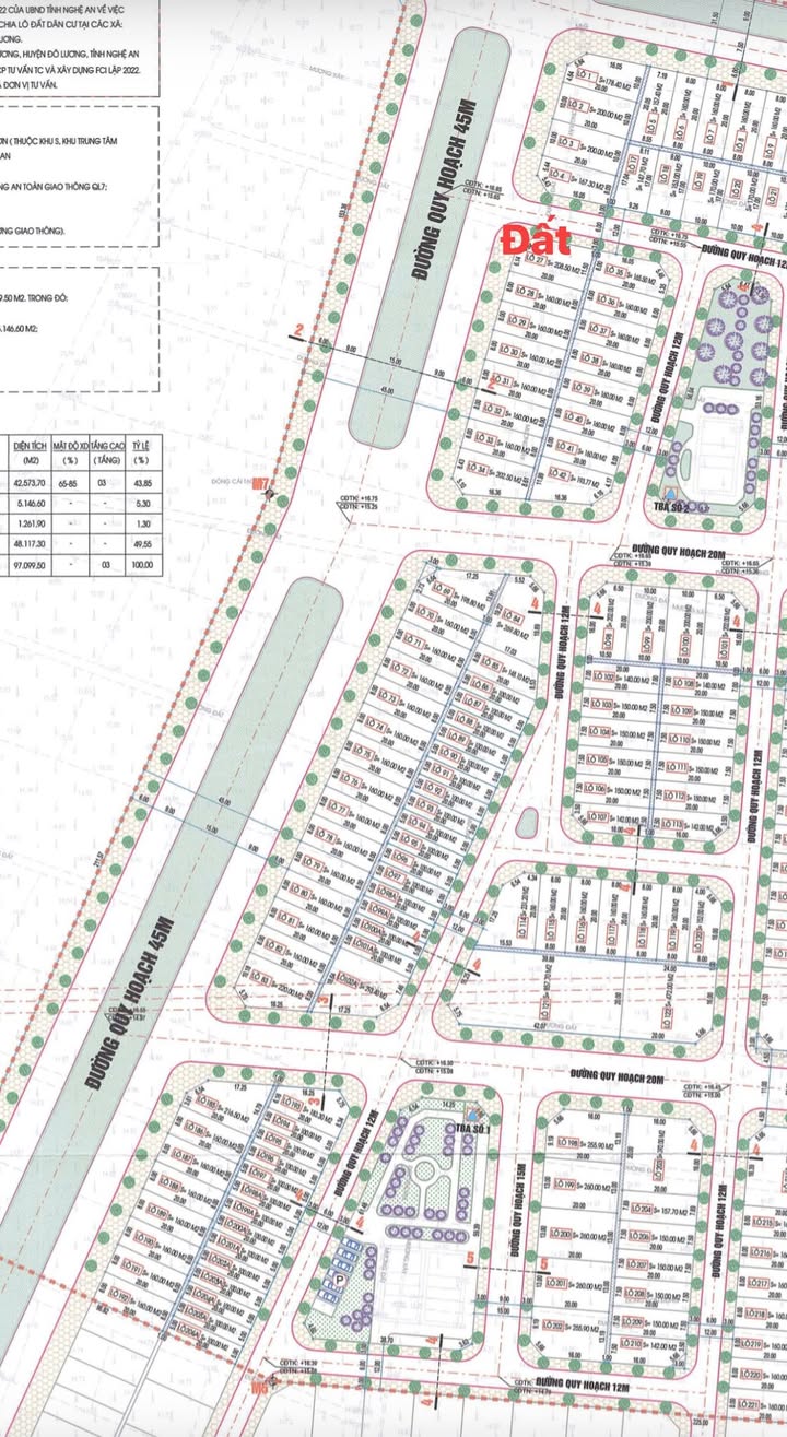 Đất nền Đô Lương 200m² giá 5.229 tỷ - Vị trí góc đường 45m