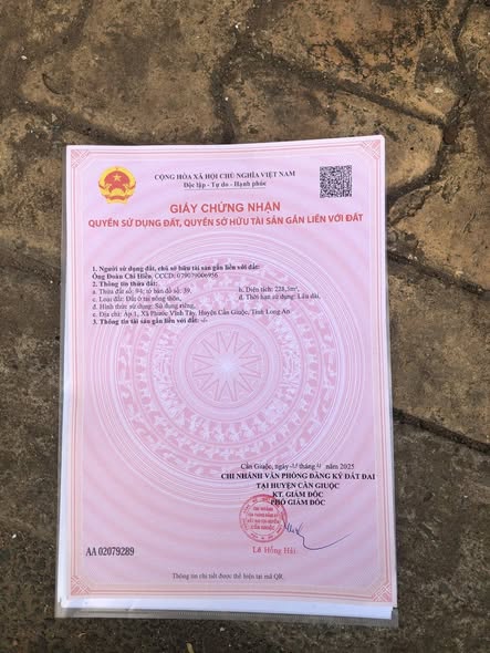 Đất nền Phước Vĩnh Tây, Cần Giuộc, 228.5m² - Đầu tư sinh lời tuyệt vời!