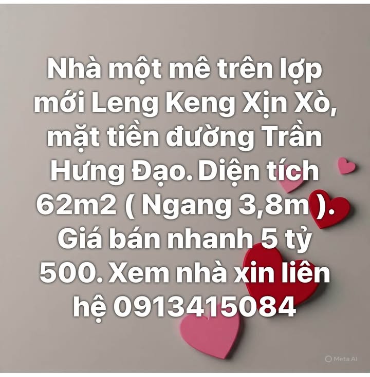 Nhà một mê tại Trần Hưng Đạo, Pleiku 62m² giá 5.5 tỷ - Đẳng cấp sống tiện nghi!