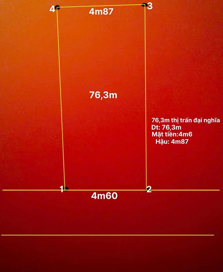 Đất nền Đại Nghĩa - Mỹ Đức 76m² giá 2 tỷ - Vị trí trung tâm, đầu tư sinh lời!